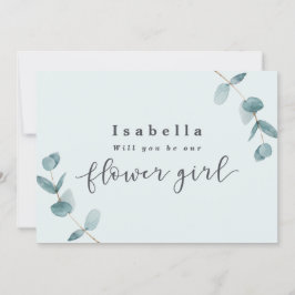 Tarjeta de Propuesta para Niña de las Flores con H