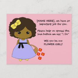 Tarjeta de Propuesta para Niña de las Flores - Mor