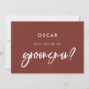 Tarjeta de propuesta para padrino de boda de terra