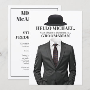 Tarjeta de Propuesta para Padrino de Boda Elegante