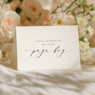 Tarjeta de propuesta para paje de Ellesmere doblad