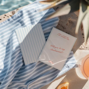 Tarjeta de propuesta retro moderna de la dama de h