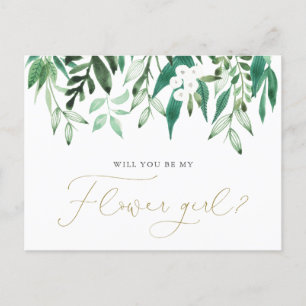 tarjeta de propuesta "¿Serás mi dama de flores?"