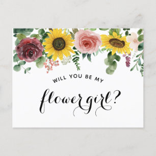 tarjeta de propuesta "¿Serás mi dama de flores?"