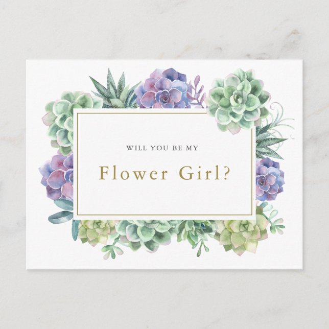 tarjeta de propuesta "¿Serás mi dama de flores?" (Anverso)