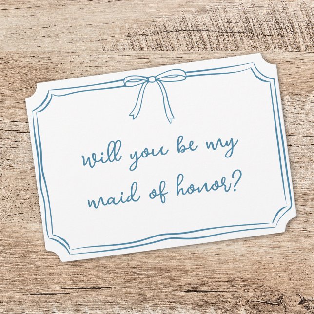 Tarjeta de propuesta simple de doncella azul turbi (Subido por el creador)