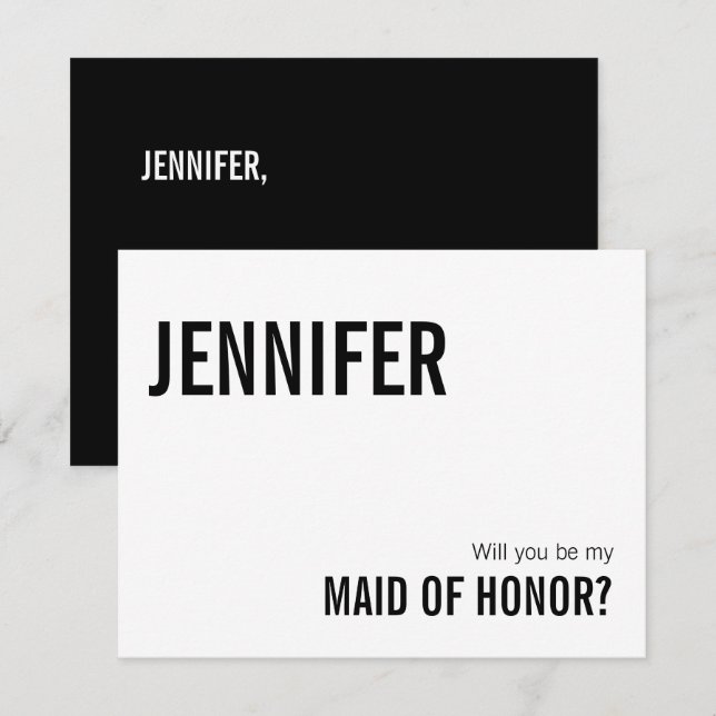 Tarjeta de propuesta simple de tipografía donada d (Anverso / Reverso)