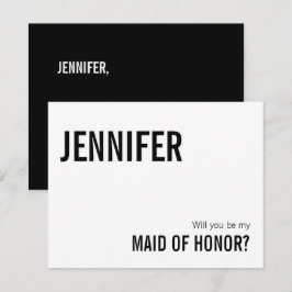 Tarjeta de propuesta simple de tipografía donada d