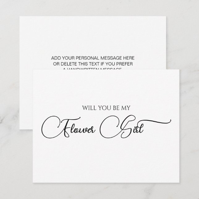 Tarjeta de propuesta simple elegante de flor de gu (Anverso / Reverso)