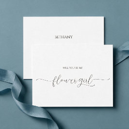 Tarjeta de propuesta simple minimalista para niña