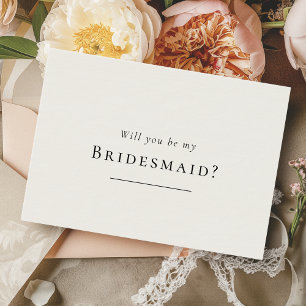 Tarjeta de propuesta simple y moderna de la Boda d