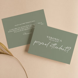 Tarjeta de propuesta verde Sage de asistente perso