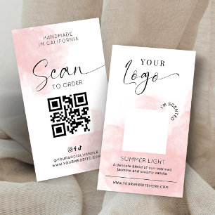 Tarjeta de prueba de aroma de vela Blush Pink Wate