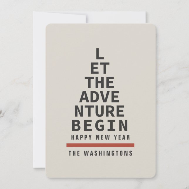 TARJETA DE PRUEBA DE OJOS DE AÑO NUEVO (Anverso)