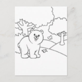 Tarjeta de publicación de color Me - Oso