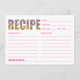 Tarjeta de publicación de la TARJETA RECIPE de tem