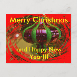 Tarjeta de publicación de Navidades rojos y verdes
