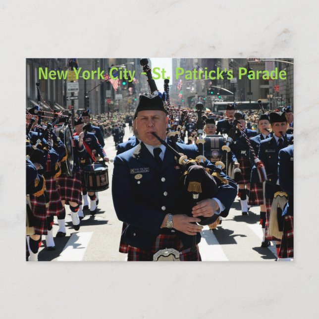 Tarjeta de publicación del Desfile de St Patrick e (Anverso)