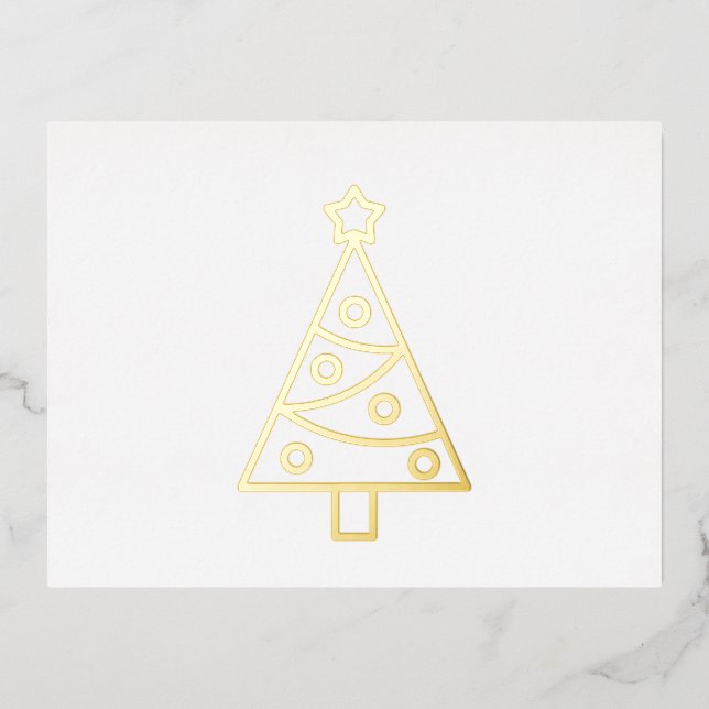 Tarjeta de publicación navideña de Relieve metaliz (Anverso)