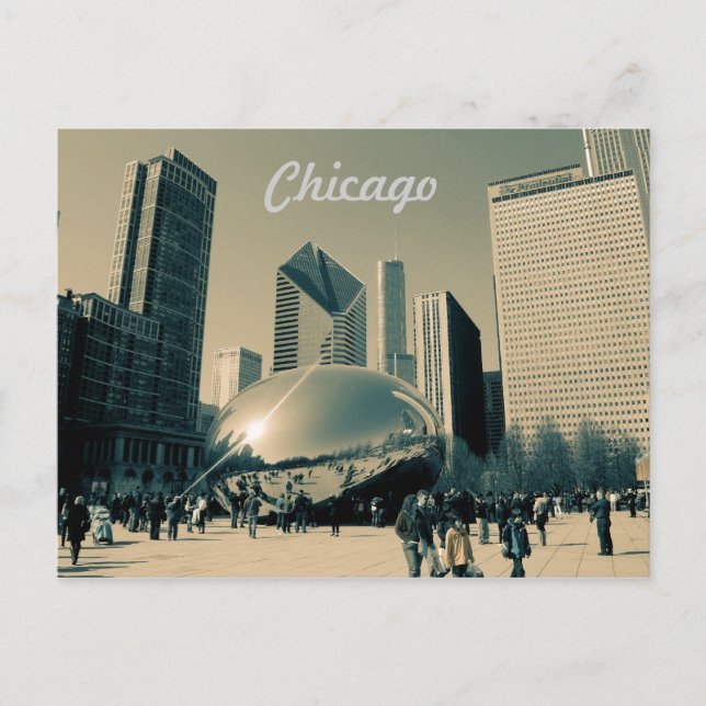 Tarjeta de publicación turística de Chicago (Anverso)