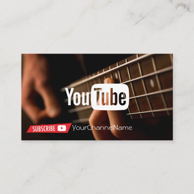 Tarjeta de publicidad de canal de música (Anverso)