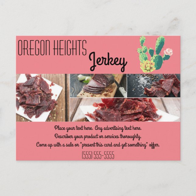 Tarjeta de publicidad de negocios Cactus Bohemian  (Anverso)