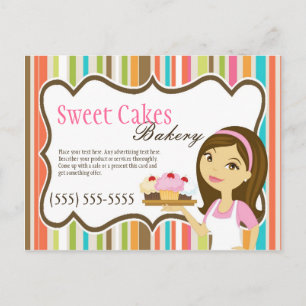Tarjeta de publicidad Panadería Brunette Baker Cup