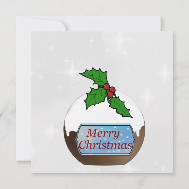 Tarjeta de pudín navideño personalizada (Anverso)