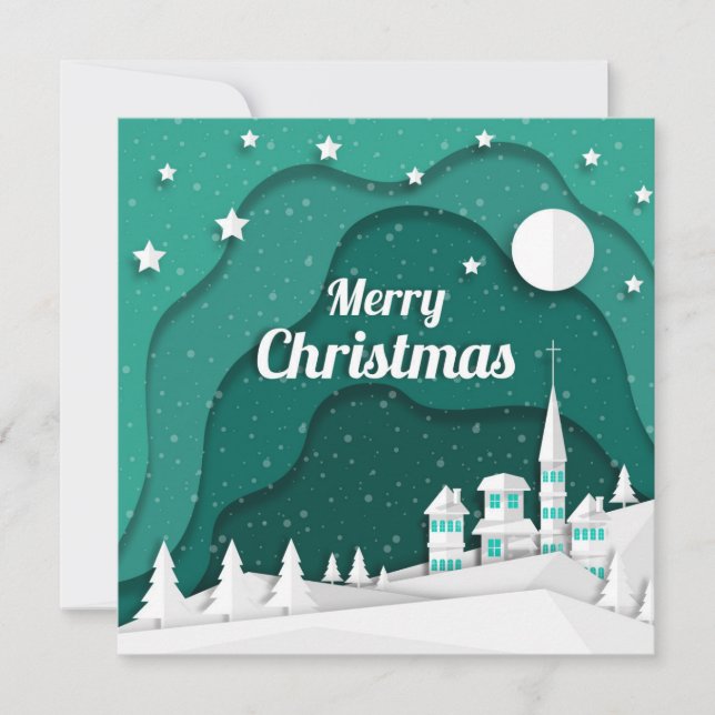 Tarjeta de pueblo de Nochebuena (Anverso)
