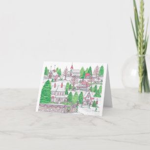 Tarjeta de Pueblo Navideño