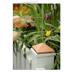 Tarjeta de puerta de flores