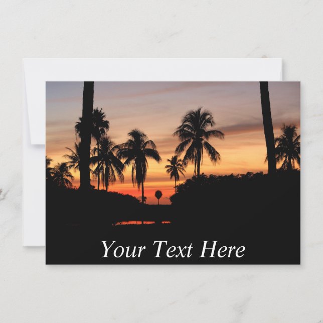 Tarjeta de puesta de sol de Florida personalizable (Anverso)