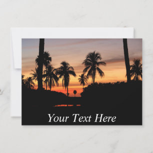 Tarjeta de puesta de sol de Florida personalizable