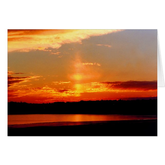 Tarjeta de puesta de sol de Jersey (Anverso (Horizontal))