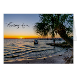 Tarjeta de puesta de sol en Gulf Breeze Florida pe
