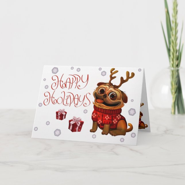 Tarjeta de PuGreeting del día de fiesta (Anverso)