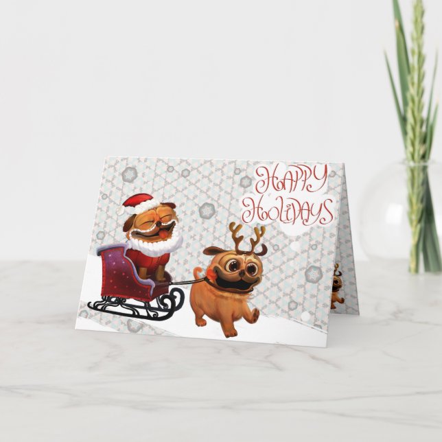 Tarjeta de PuGreeting del día de fiesta (Anverso)