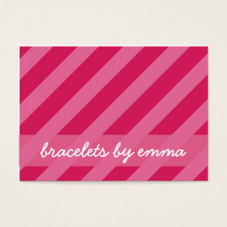 Tarjeta de pulsera de amistad "Stripe rosa"