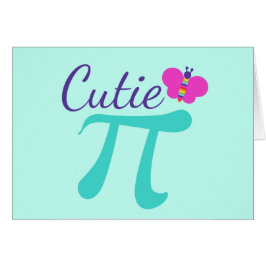 Tarjeta De Pun De Matemática Con Símbolo Cutie Pi
