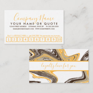 Tarjeta de punción de fidelidad de golpes de naran