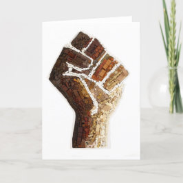 Tarjeta de puño de protesta de partidos de mesa