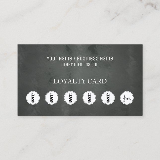 Tarjeta de puntería de fidelidad de la peluquería (Anverso)