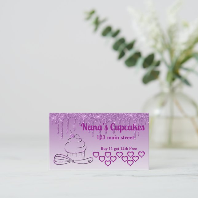 Tarjeta de puntería de fidelidad de negocio de pas (Anverso de pie)