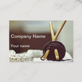 Tarjeta de punto y del ganchillo de visita