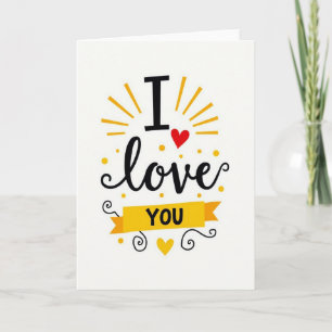 Tarjeta de puntos amarillos te amo