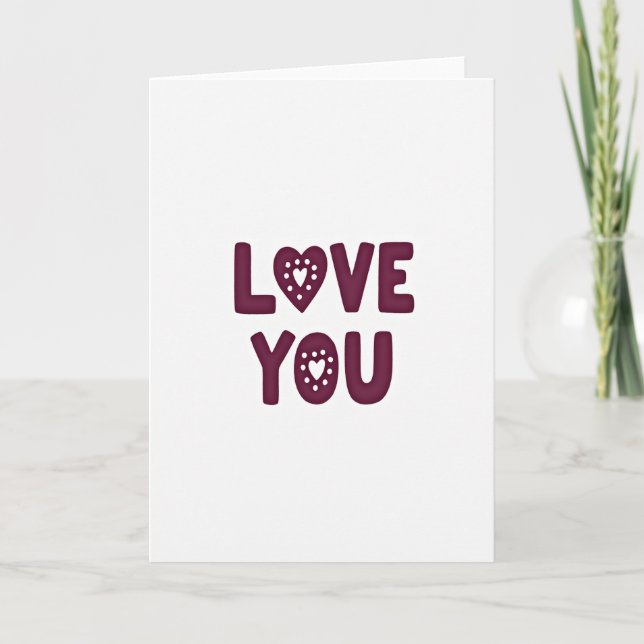 Tarjeta de Puntos de Corazón Simple Amor Tú (Anverso)