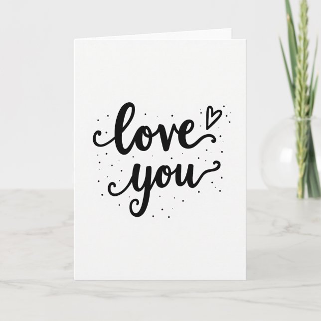 Tarjeta de puntos Simple Clean Love You (Anverso)