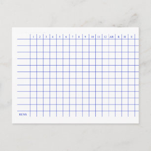 Tarjeta de puntuación de béisbol.