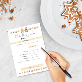 Tarjeta de puntuación de Fiesta Cookie Bake Off