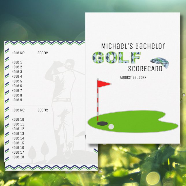 Tarjeta de puntuación de golf de partido de solter (Subido por el creador)